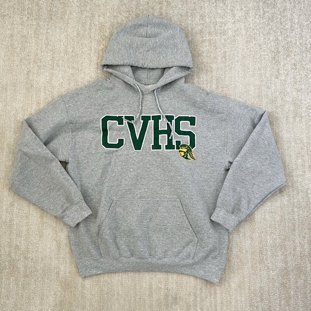 3 for $6 CVHS Castro Valley High School Trojans Gray Hoodie Sweatshirt